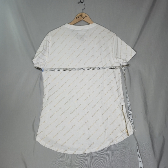 Urban Black Men's GOAT White And Gold Short Sleeve Tee Size M - Picture 4 of 11